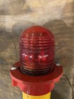 Vintage Airport Runway Side Guide Light Airplane Plane Base Red Lens