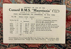 Cunard Steamship R m s  Mauretania Abstract Log - 1923