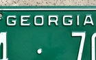 1968 Georgia License Plate     Athens     Superb Original Vintage Antique Car Tag