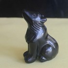 Hand Carved Gemstone Crystal Wolf Figurine Animal Statue Carving Office Home    