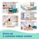  Wooden Dollhouse For Kids  Doll House With Wooden Dollhouse   Furniture