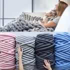 Bulky Chunky Wool Yarn Super Soft Arm Knitting Wool Roving Crochet Blanket Craft