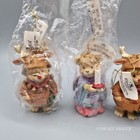 Vintage Kurt S  Adler Miniature Christmas Teddy Bear Ornaments Decor - Lot Of 5