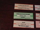 Lot Of 10 Vintage Johnny Cash Jukebox Title Strips   No Duplicates     Lot   1
