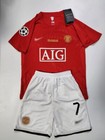 Kids Ronaldo 7 Manchester United 2008 Kit Jersey  Shorts Vintage Home Football