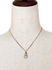 Vintage Gold Tone Noose Rope Rhinestone Pendant Necklace Choker Gothic Unique