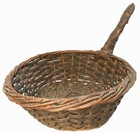 Rare Mid-late 19th C American Antique Prmtv Wvn Blk Ash Wd Sd Handled Egg Basket