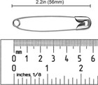  Large Safety Pins 2 2 Inch  56mm   Size 4  80-count  Nickel Finish