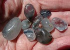 Blue Tara Quartz - 8 Small Tumbled Stones  Rt750a