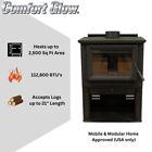 Comfort Glow Wood Burning Stove  Heats Up To 2 500 Sq Ft  Fits 21  Log