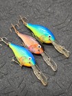  3  Rapala Risto Rap Rr-5 Crankbait Fishing Lures Lot Of 3