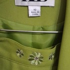 Kb Women   s Green Floral 2-piece Skirt Suit Set Size 10 Long Sleeve Shawl