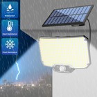 234 Led Solar Security Light Motion Sensor Outdoor Garden Garage Wall Flood Lamp