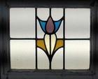 Pretty Abstract Old English Leaded Stained Glass Window 20 1 2 x 16 3 4 