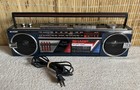Vtg 80s Sharp Boombox Wq-562 Stereo Radio Dual Cassette Recorder Tested 
