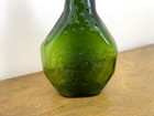 Clevenger Bros Glass Bottle Dog Emerald Green 1969 Clayton  Nj Vintage 7 1 4 