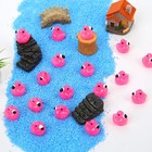 Touch Top 120 Pcs Pink Mini Resin Flamingos Ducks For Crafts Tiny Animals