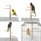 Bird Perch Stand Toy Natural Wood Parrot Perch Parakeet Cage Top Wooden Branc   