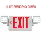 Led Exit Sign Emergency Combo Light With Adjustable Two Head Battery Ul us Ship