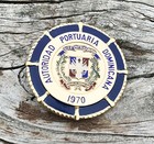 Vintage Dominican Republic Port Authority Police Policia Visor Hat Cap Badge