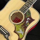 Solid Maple Top Acoustic Electric Guitar Natural Maple Neck Red Back Gold Tuners