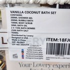 Lovery Vanilla Coconut Deluxe Spa Bath And Body Gift Set Basket 8-pieces New