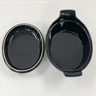 Longaberger Woven Traditions Oval Casserole Dish W  Lid Black