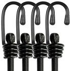 Bexsle Bungee Cords With Hooks  Heavy Duty Outdoor Elastic 24 Inches X 4 Pcs
