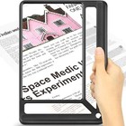 5x Full Page Magnifying Glass For Reading Lightweight Rectangular Magnifier New