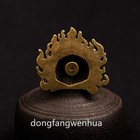 Chinese Tibet Bronze Copper Mahakala Wrathful Deity Buddhism Head Mask Pendant