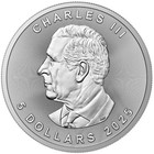 Canada 2025 Maple Leaf - Goddess Sitting On God s Hands 1 Oz Colorized Silver   