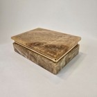 Vintage 1970 s Hinged Italian Onyx Marble Trinket Jewelry Box 6    X 4    X 1 75   