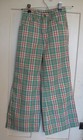 Vtg 1970s Toughskins Plaid Jeans Pants Flared Leg Girls Sz 10 Slim Sears Roebuck