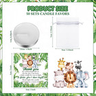 50 Sets Baby Shower Party Favors For Guests  White  Animals