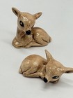 Vintage Ceramic Fawn Deer Figurines Lot Of 5 Mini Porcelain Deer Japan  2in Mini
