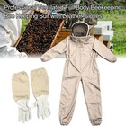 Xxl Full Body Ventilated Beekeeping Suit With Veil Hood   Gloves Protective Bee
