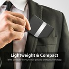 Maxgear Business Card Holder Rfid Pu Leather Stainless Steel Case Black Carbon 