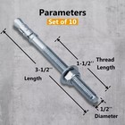 1 2 X 3-1 2 Inch Wedge Anchor  10 Pcs Zinc-plated Industrial Anchor Bolts For   