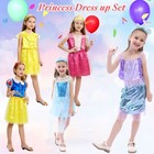 Princess Dress Up Clothes For Little Girls Dress Up Trunk Set Elsa Mermaid Sn   