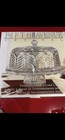 Portico 5th Avenue Crystal Pedestal Cake Stand With Dome Cover Serving Tray  New