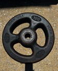 York 100 Lb Cast Iron Weight Plates  2 