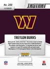 Treylon Burks - 2025 Panini Instant Nfl  288 Washington Commanders Presale