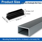 Uxcell 24 Pcs Rectangle Tubing End Caps 2 X 5 8 Inch Plastic Hole Plugs Insert E