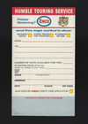 1968 Humble Oil Touring Service Maps Order Form Happy Motoring Discover America