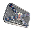 Vintage Rebel Rentals Metal Belt Buckle