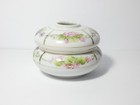 Vintage Nippon Hand Painted Porcelain Hair Receiver Flowers Gold Trim