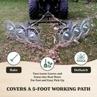 Yard Tuff 60    Steel Tow Behind Acreage Rake Lawn Sweeper With Pin Style Hitch