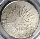1861-o Pcgs Au Mexico 8 Reales Oaxaca Mint Rare Silver Coin  25082102c 