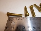 1 4 X 1- 1 4  Round Head Solid Brass Rivets Vintage Usa Made Qty 15 New