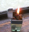 Scripto Vu Lighter - St  Christopher Medal